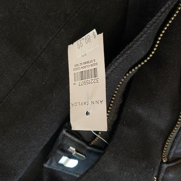 Ann Taylor High Rise Trouser Jeans in Washed Black - Picture 5 of 8